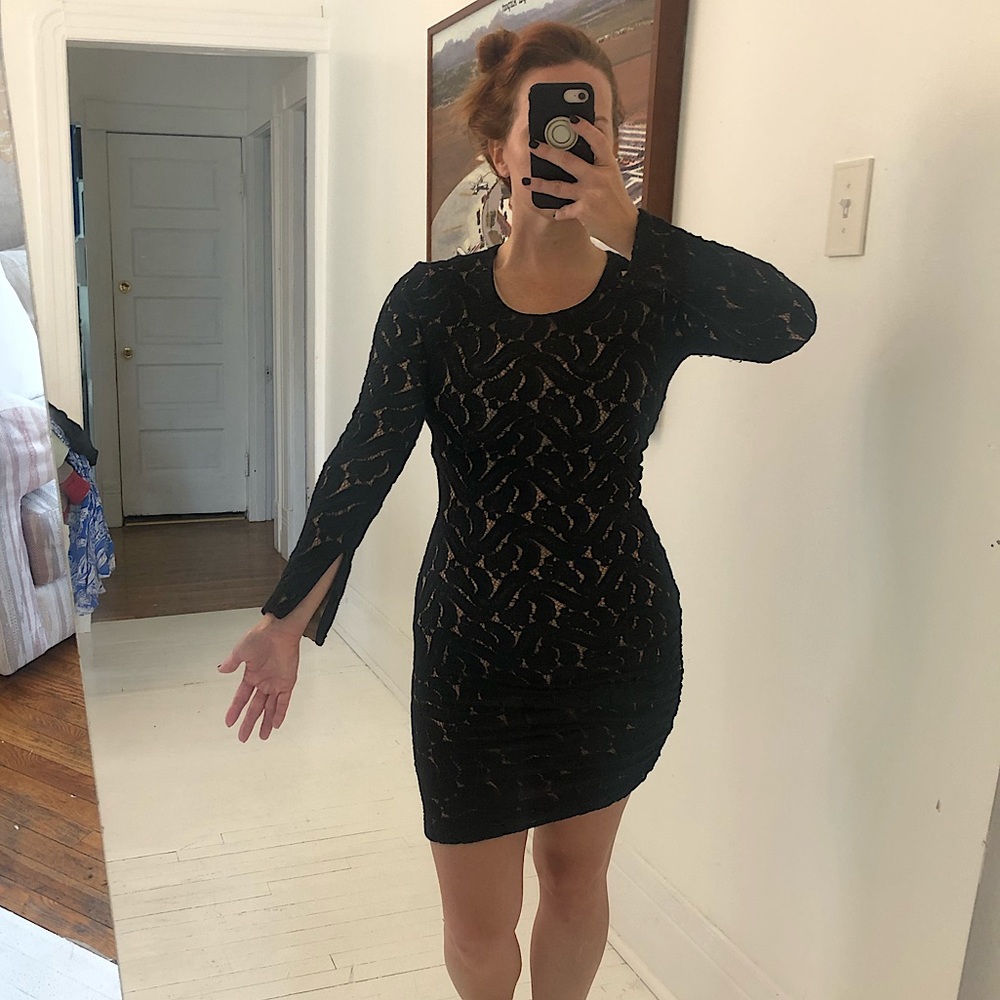 ALC LBD with zippers on the sleeves and side.